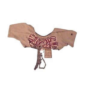 VINTAGE FURST OF A KIND Cropped TShirt Top Russell Athletic Logo Chain Detail